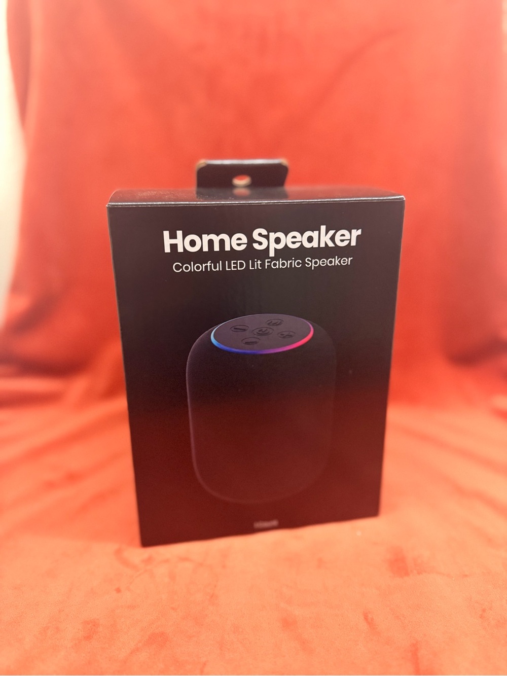 Home Speaker Colorful LED Lit Fabric Speaker - Black